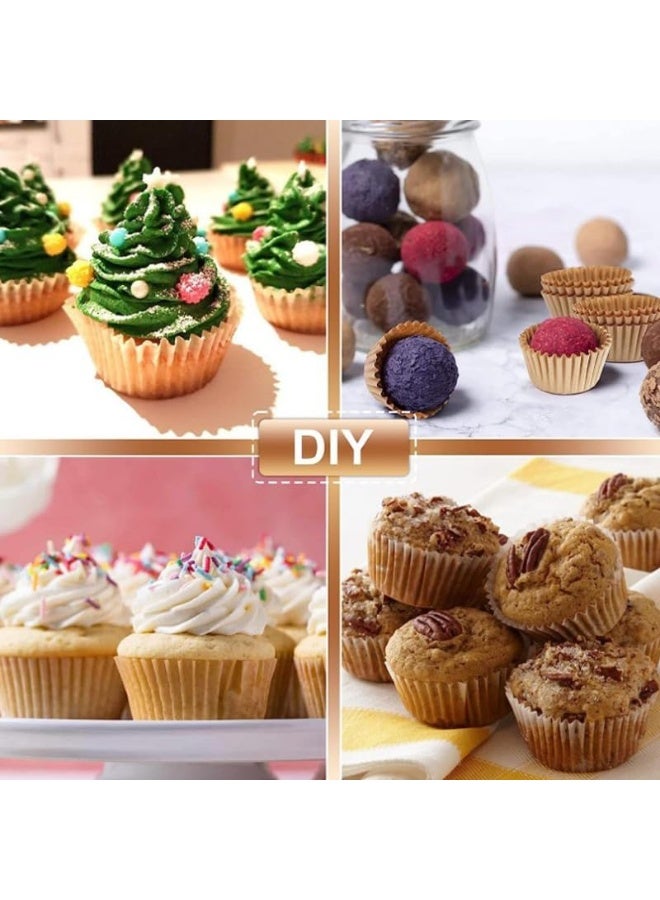 DUNISO 100Pcs Piping Bags and 100Pcs Paper Cupcake Liners Set, Disposable, Non-Stick, Dessert Biscuit Piping Bag, Household Baking Tool, Cupcakes Decorating Tools - Image 5